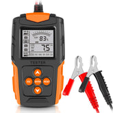 12V/24V Batteritester med LCD-skærm og klemmer til batteritestsystemer.