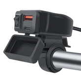 Motorcykel USB-C & USB QC3.0 Oplader med Afbryder