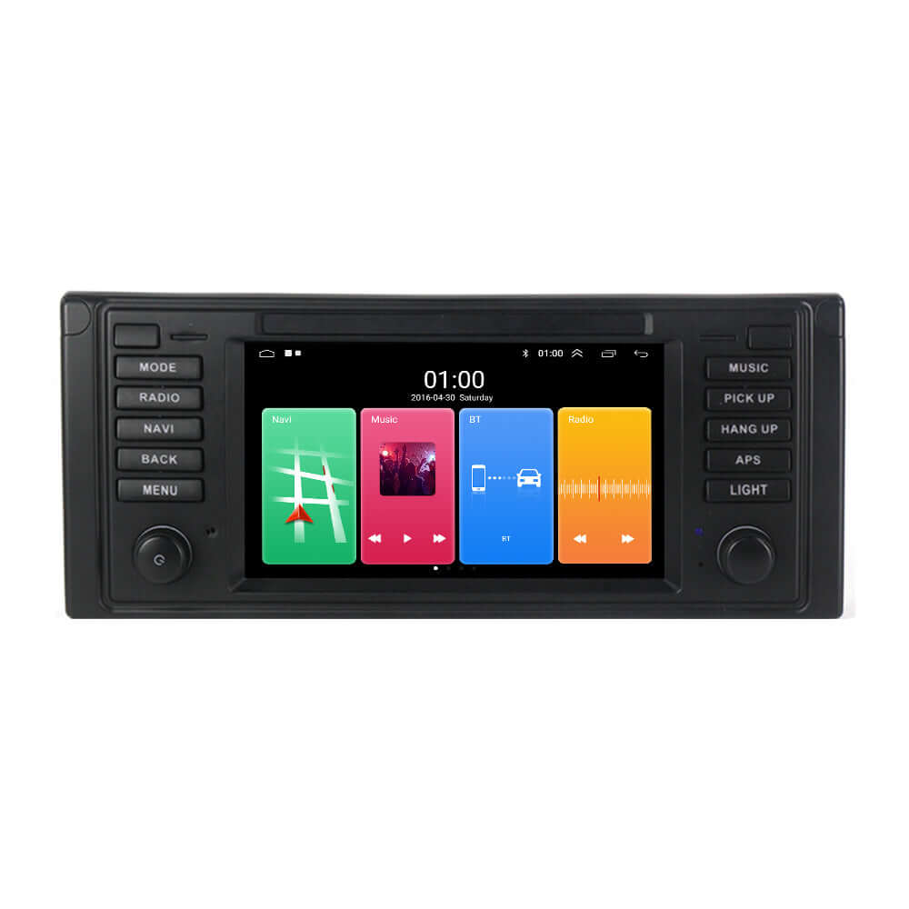 BMW E39 - 7" Radio m. Apple Carplay og Android Auto – Bilmedie.dk