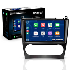 Mercedes-Benz W203 - Rádio 9" com Apple CarPlay e Android Auto