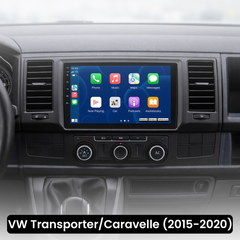 VW Transporter/Caravelle 15-20 - Rádio 9" com Apple CarPlay e Android Auto