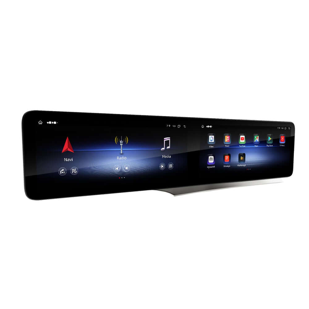 Mercedes C/GLC - 2x 12.3" scherm m. Apple CarPlay en Android Auto – Carmediaeurope.com