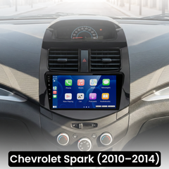 Rádio Chevrolet Spark com Apple CarPlay e Android Auto (2010–2014) – 9 polegadas