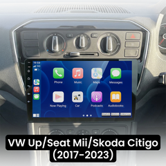 VW Up/Seat Mii/Skoda Citigo 17-23 - Rádio 9" com Apple CarPlay e Android Auto
