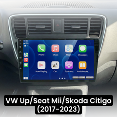 VW Up/Seat Mii/Skoda Citigo 17-23 - Rádio 9" com Apple CarPlay e Android Auto
