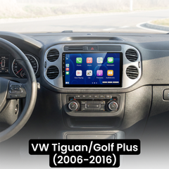 VW Tiguan/Golf Plus 06-16 - Rádio 9" com Apple CarPlay e Android Auto