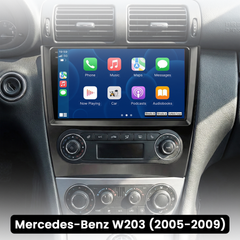 Mercedes-Benz W203 - Rádio 9" com Apple CarPlay e Android Auto