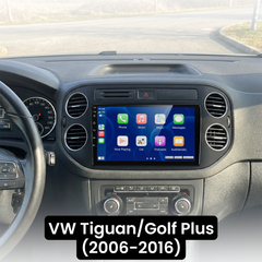 VW Tiguan/Golf Plus 06-16 - Rádio 9" com Apple CarPlay e Android Auto