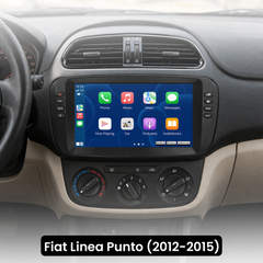 Fiat Linea Punto 12-15 - Rádio 9" com Apple CarPlay e Android Auto