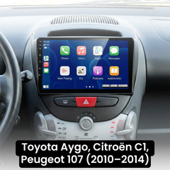 107, C1, Aygo 05-14 - Rádio 10,1" com Apple CarPlay e Android Auto