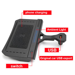BMW X5 / X6 2019-2025 Carregador sem fios para telemóvel com carregamento rápido de 15W 