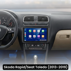 Skoda Rapid/Seat Toledo 13-19 - Rádio 9" com Apple CarPlay e Android Auto