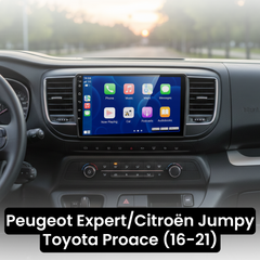 Peugeot Expert/Citroën Jumpy/Toyota Proace 16-21 - Rádio 9" com Apple CarPlay e Android Auto