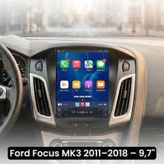 Ford Focus 11–18 – Rádio de 9,7" com Apple CarPlay e Android Auto