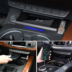 Audi A4 2016-2024 / Audi A5 2017-2024 Carregador sem fios para telemóvel com carregamento rápido de 15W 