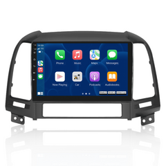 Hyundai Santa Fe 2006-2012 – Rádio 9" com Apple CarPlay e Android Auto