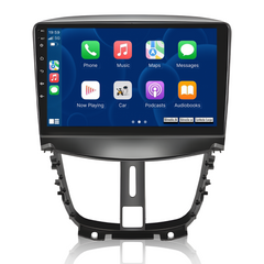 Peugeot 207 06-15 - Rádio 9" com Apple CarPlay e Android Auto