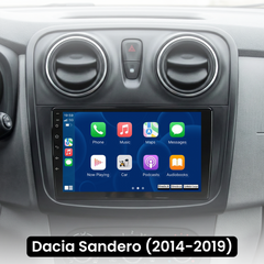 Dacia Logan/Sandero - Rádio de 9" com Apple CarPlay e Android Auto