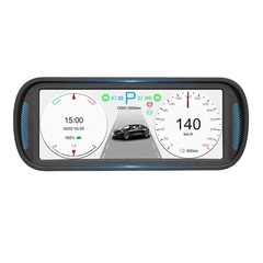 6.8" IPS HD HUD Skærm til Tesla Model 3/Y – Plug & Play Head-Up Display viser vigtige kørselsdata i førerens synsfelt.