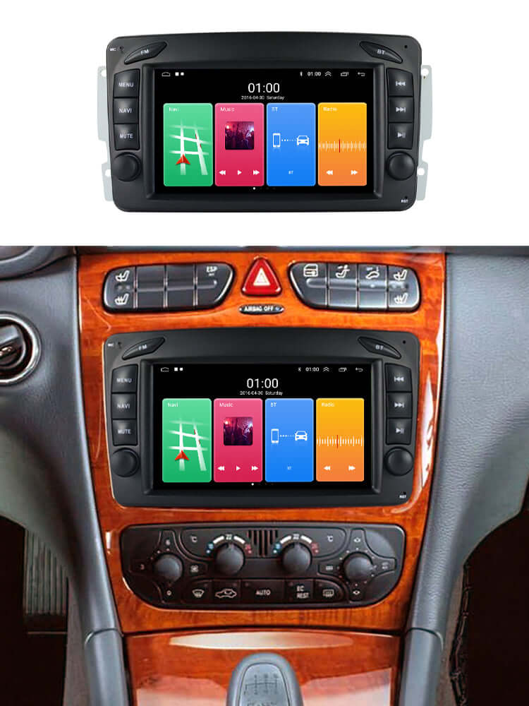 Mercedes-Benz W210 mm. 1998-2008 - 7" Radio m. Apple CarPlay og Android Auto – Bilmedie.dk