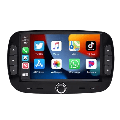Fiat 500 16-19 - Rádio 7\" com Apple CarPlay e Android Auto – Carmediaeurope.com