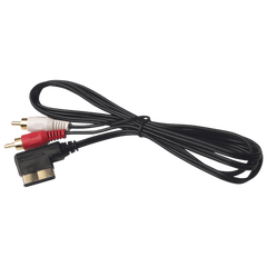 Cabo adaptador AMI para RCA macho – 1,2 metros (vermelho e branco) com ficha AMI e duas fichas RCA macho.