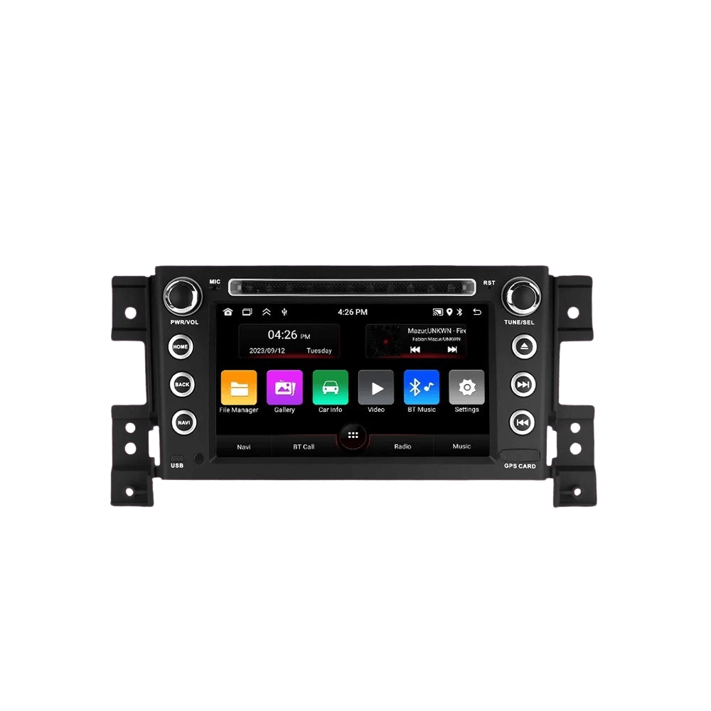 Suzuki Grand Vitara 05-15 - Rádio 7" com Apple CarPlay e Android Auto, ecrã tátil e botões físicos