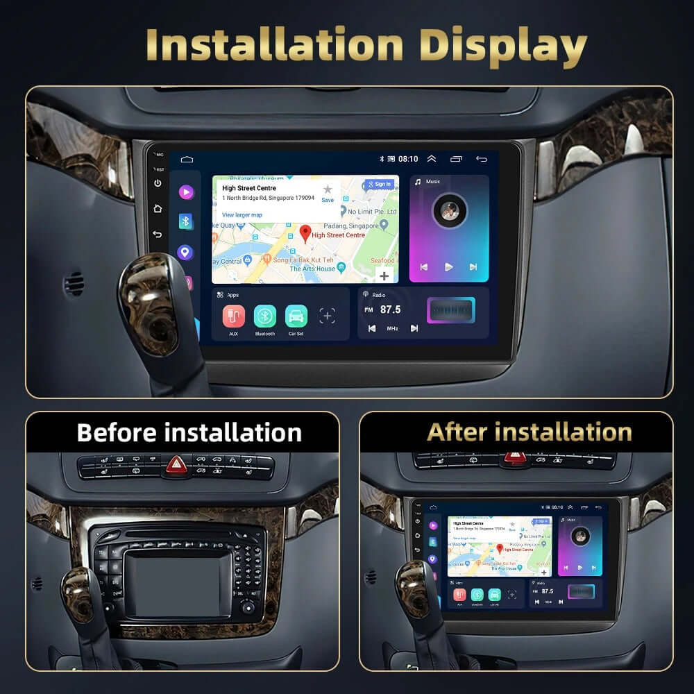 Mercedes Vito 03-15 - 10,1" radio met Apple CarPlay en Android Auto – Carmediaeurope.com