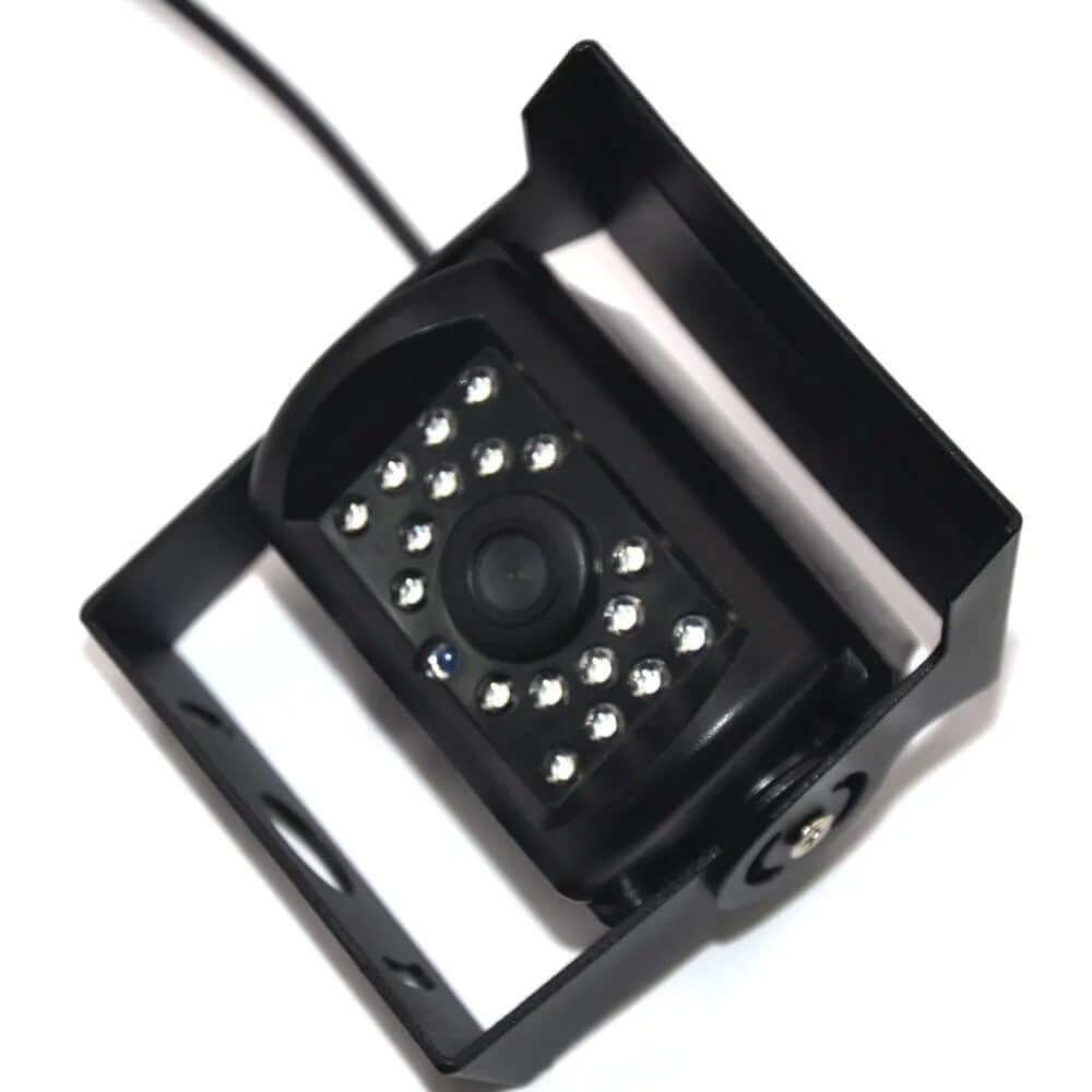 Câmara de marcha-atrás universal – PAL, 1200 linhas de TV, 18 LED IR com design de qualidade e iluminação infravermelha.