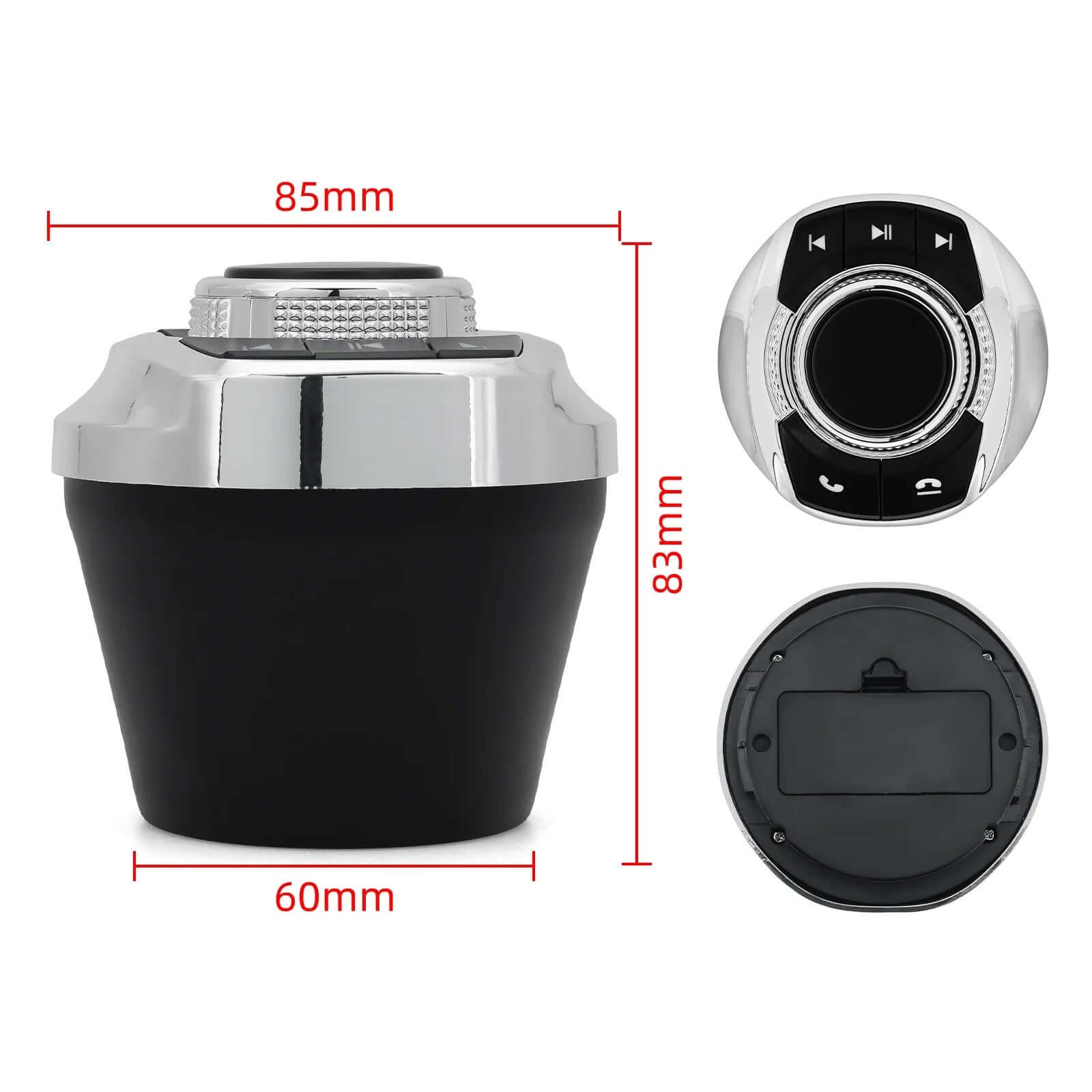 Draadloze stuurwielbediening in bekerhouder – universele afstandsbediening voor autoradio met 8 knoppen voor de radio van de auto.