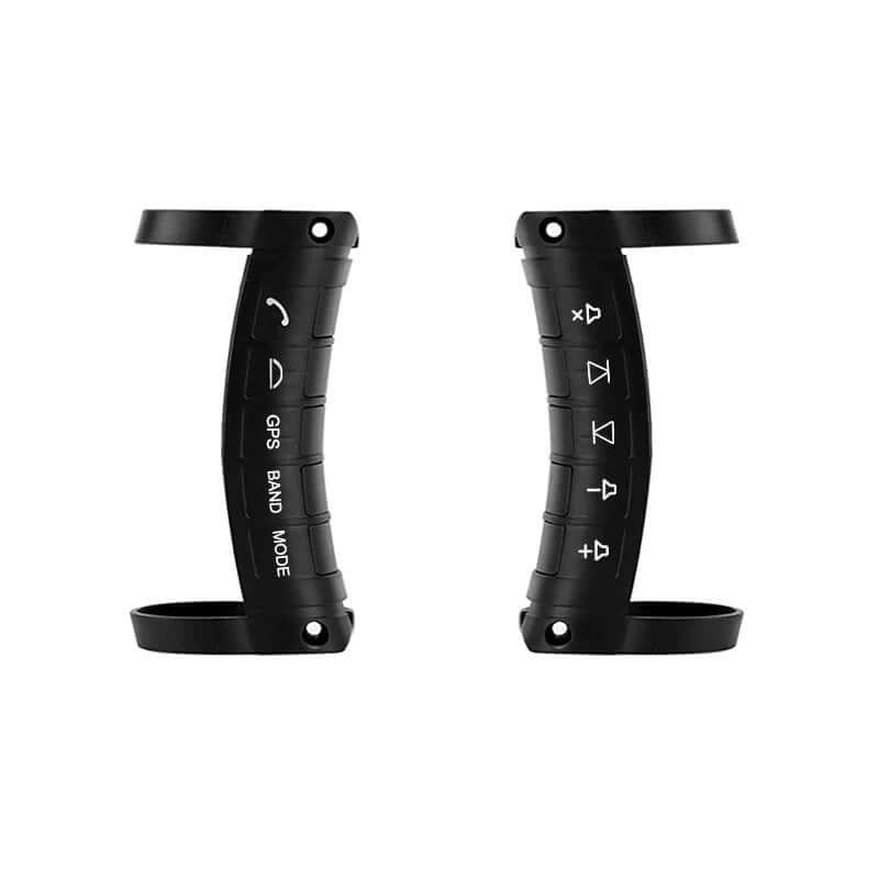 Achteraf monteerbare stuurwielknoppen – 10 knoppen voor een bilmedia-radio met functionele knoppen voor audio en oproepen.
