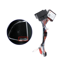 Cabo adaptador VW (Dynaudio) - câmara de marcha-atrás original em rádio aftermarket com sistema de som Dynaudio.