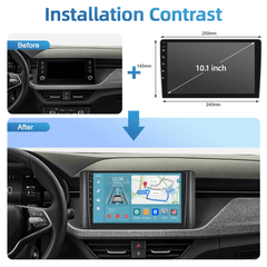 Installation contrast of VW Polo/Skoda Scala/Skoda Kamiq 20-25 – 10,1" Radio med Apple CarPlay og Android Auto